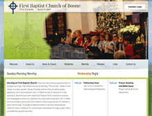 Tablet Screenshot of boonefirstbaptist.org